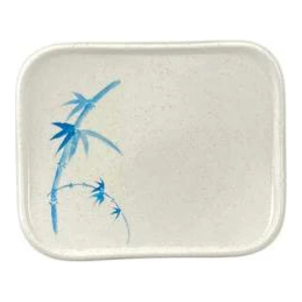 Thunder Group 0010BB Blue Bamboo 6-1/2" x 5-1/2" Melamine Plate, Pack of 12