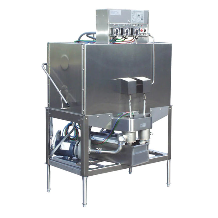 American Dish 5-CD-LF Corner-Double Rack Upright Dish Machine With Left Front Door Opening