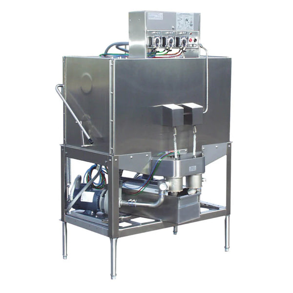 American Dish 5-CD-RF Corner-Double Rack With Upright Dish Machine Low-Temp Right Front Door Opening and Single Chemical Alarm