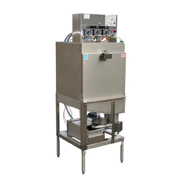 American Dish AWS-H Low-Temp Upright Dish Machine with Single Rack - Single Door and Front Load