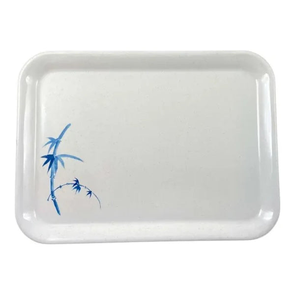 Thunder Group 0902BB Blue Bamboo 15-1/4" x 11-1/2" Melamine Tray, Pack of 12