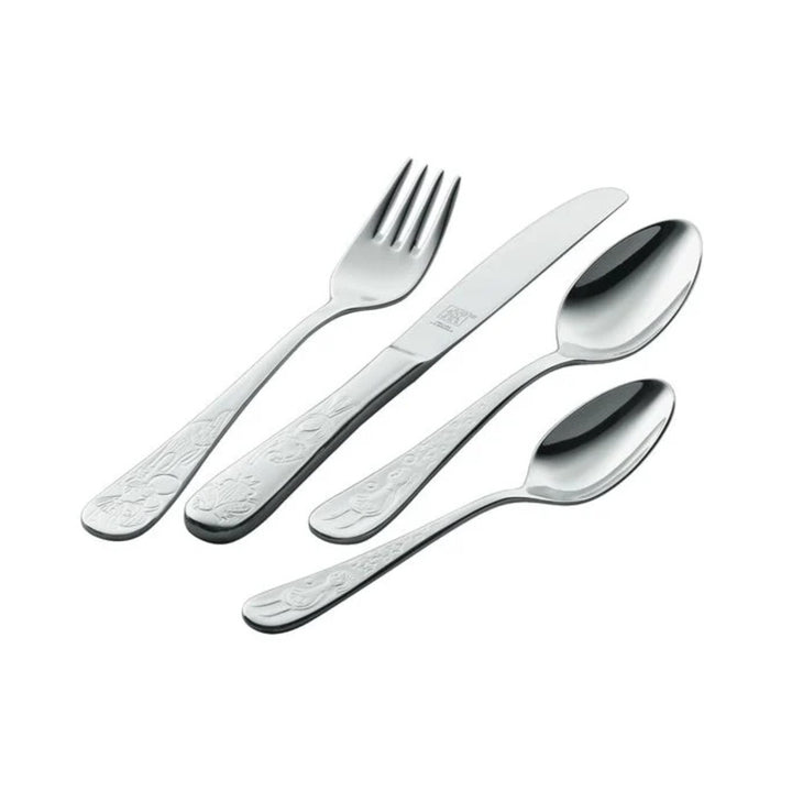 Zwilling 1000648 4 Piece Stainless Steel Twin Kids Grimm's Fairytales Flatware Set