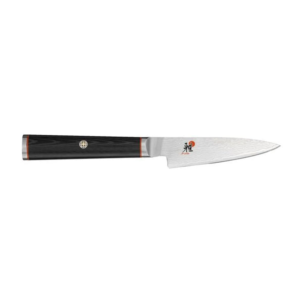 Miyabi 1001994 Kaizen 3 1/2" Paring Knife with Black Linen Micarta Handle