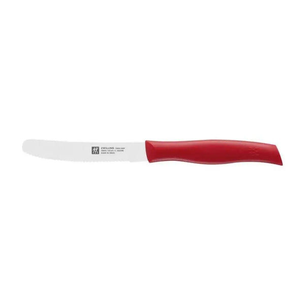 Zwilling 1002682 TWIN Grip 4.5" Serrated Utility Knife with Red