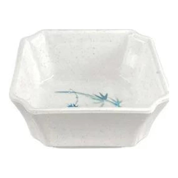 Thunder Group 1002BB Blue Bamboo 4 oz Melamine Square Bowl, Pack of 12