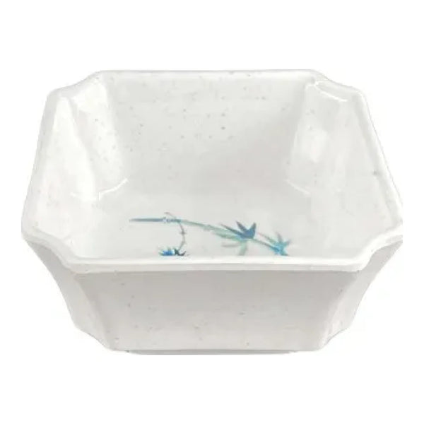 Thunder Group 1002BB Blue Bamboo 4 oz Melamine Square Bowl, Pack of 12