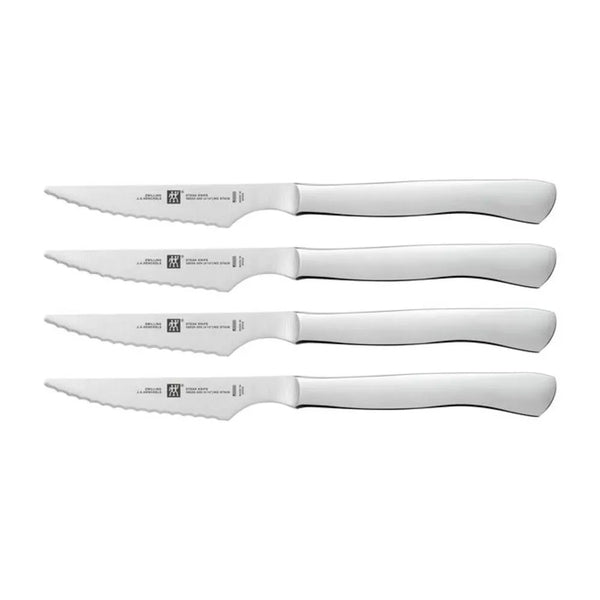 Zwilling 1003036 4 Piece Stainless Steel Serrated Steak Knife Set