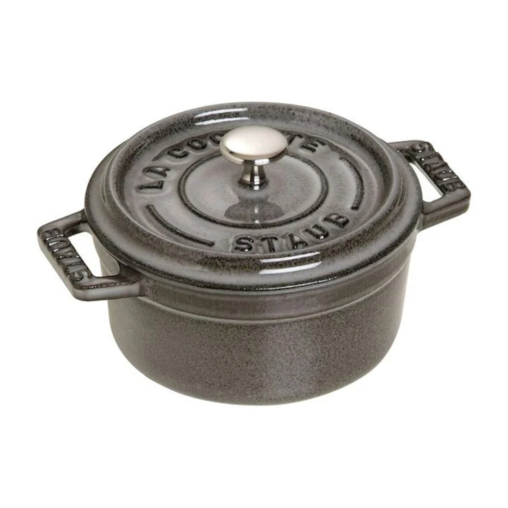 Staub 1003179 Cast Iron 0.25-qt Mini Round Cocotte, Graphite Grey