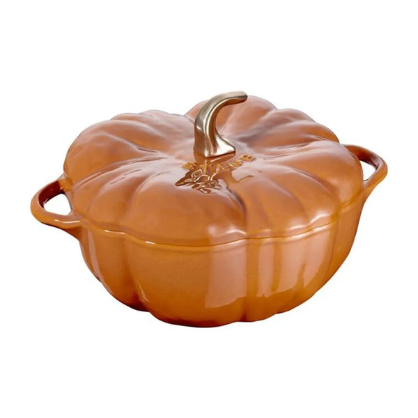 Staub 1003286 5-qt Pumpkin Dutch Oven with Brass Knob, Burnt Orange