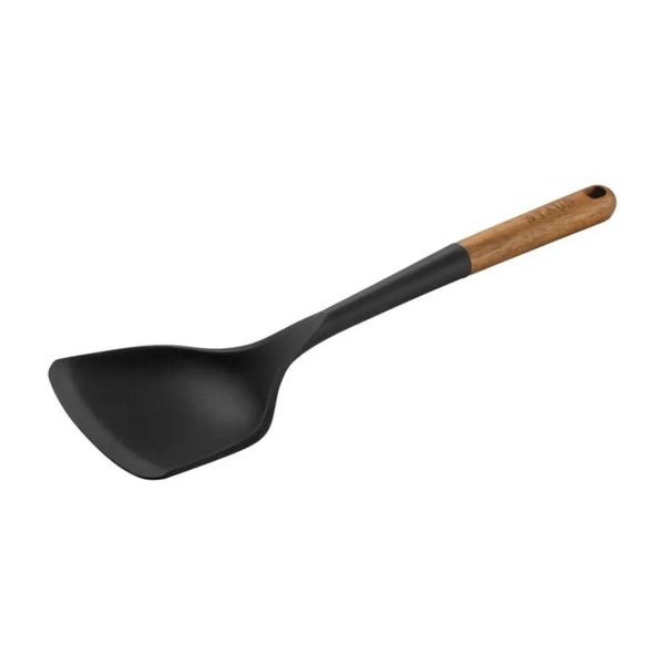 Staub 1003589 Silicone Wok Turner with Wood Handle