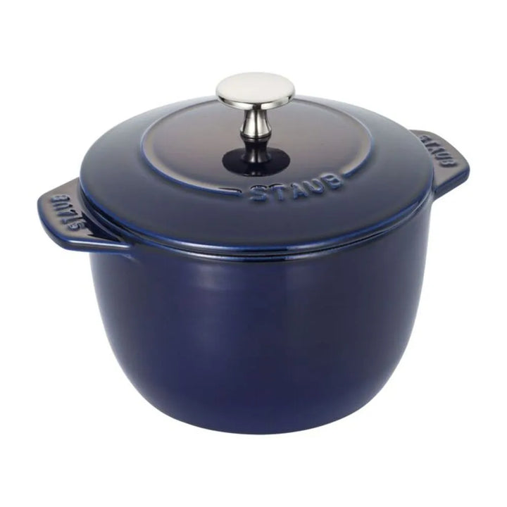 Staub 1003887 Enameled Cast Iron 1.5-qt Petite French Oven, Dark Blue