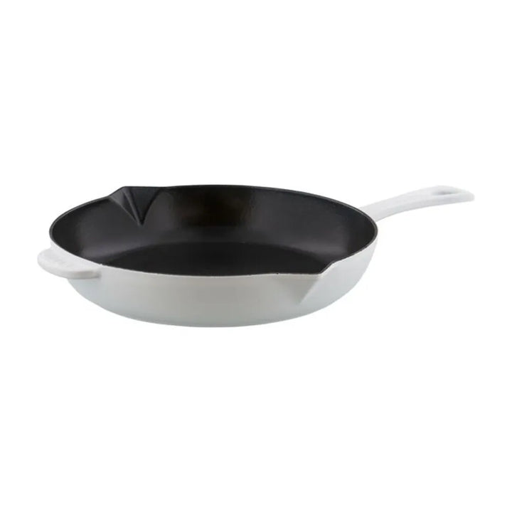 Staub 1003894 Cast Iron 10" Round Skillet with Handles, White