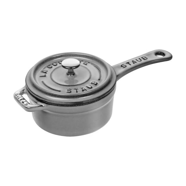 Staub 1004091 Cast Iron 0.25-qt Mini Saucepan, Graphite Grey