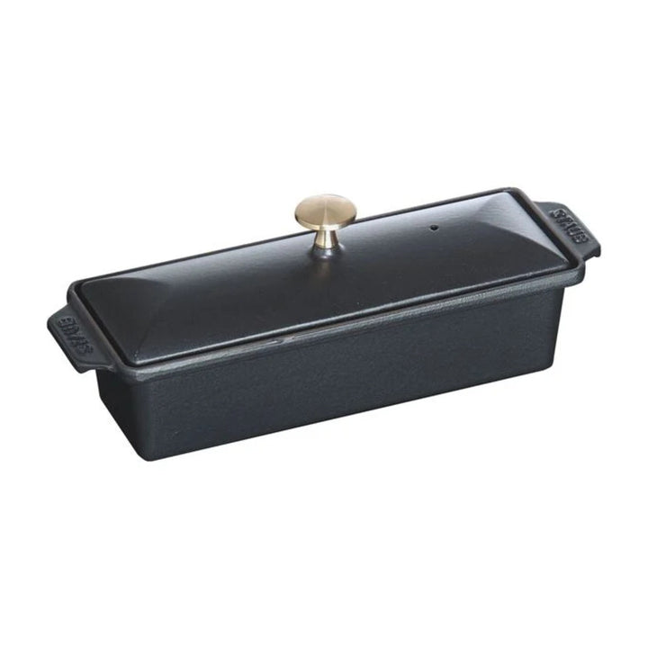 Staub 1004123 Cast Iron 1.5-qt Large Rectangular Terrine, Black