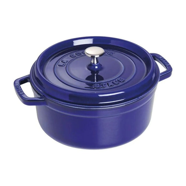 Staub 1004286 2.75-qt Enameled Cast Iron Cocotte with Lid, Dark Blue