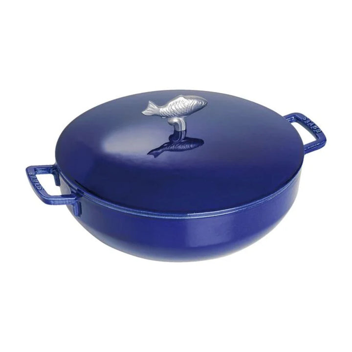 Staub 1004332 Cast Iron 5-qt Bouillabaisse Pot, Dark Blue