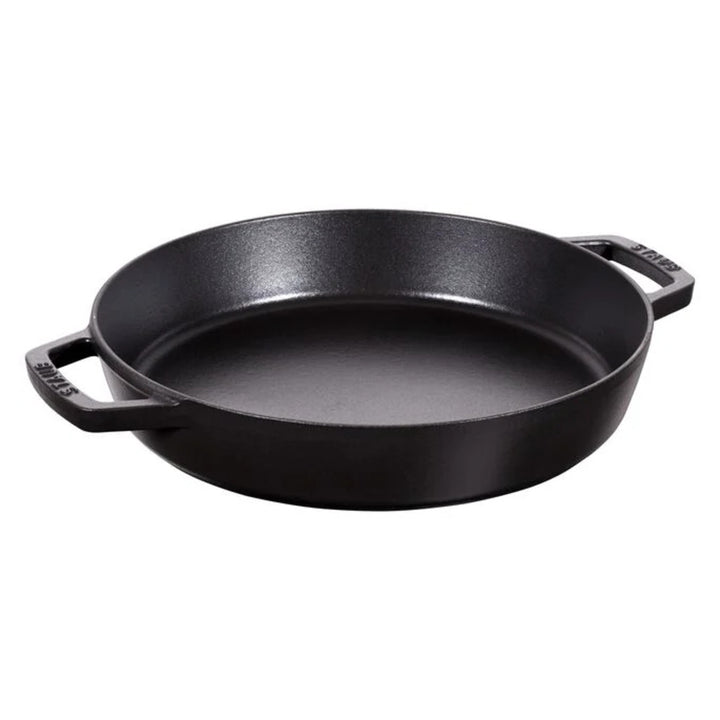 Staub 1004524 Cast Iron 13" Double Handle Fry Pan, Black Matte