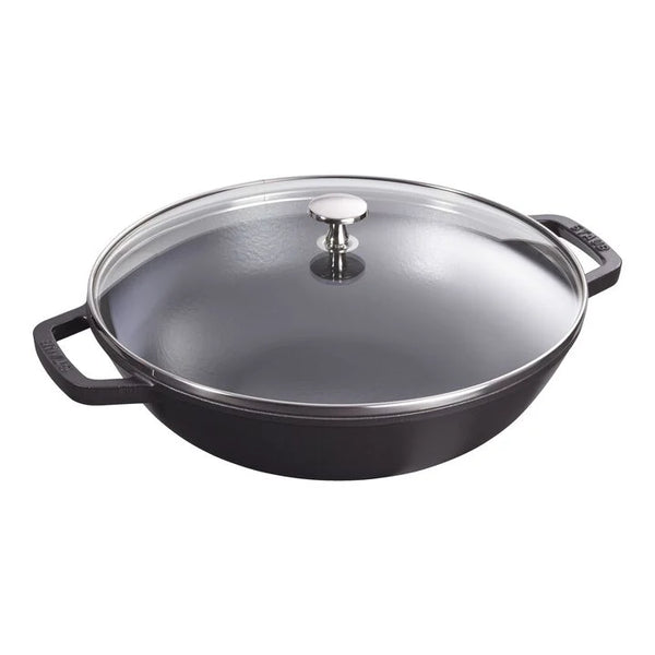 Staub 1004706 Cast Iron 4.5-qt Perfect Pan/Wok, Black