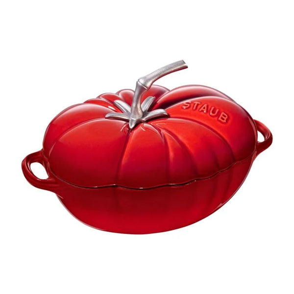 Staub 1004923 Cast Iron 3-qt Tomato Cocotte with Lid, Cherry