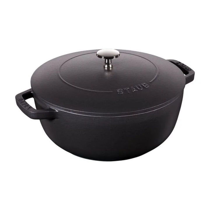 Staub 1004993 Cast Iron 3.75-qt French Oven with Domed Lid, Black