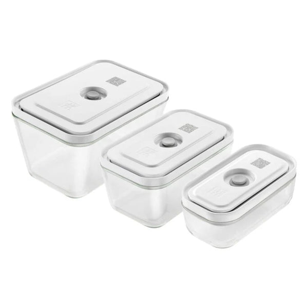 Zwilling 1007719 Fresh & Save Rectangular Vacuum Food Storage Container, 3 Pcs