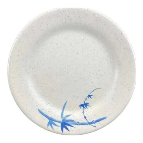 Thunder Group 1007BB Blue Bamboo 6-7/8" Melamine Round Plate, Pack of 12