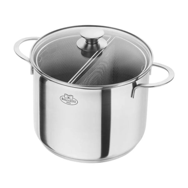 Ballarini 1008118 Specialties 8.5-qt Stainless Steel Asparagus/ Pasta Pot with Lid