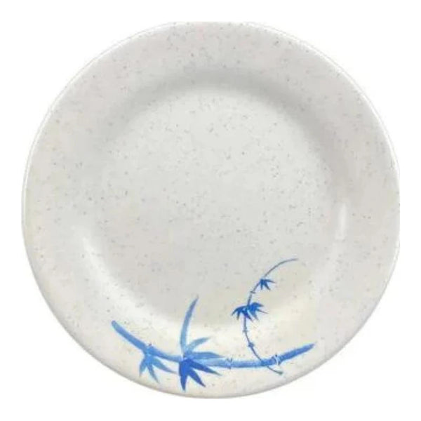 Thunder Group 1008BB Blue Bamboo 7-7/8" Melamine Round Plate, Pack of 12