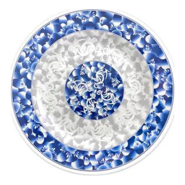 Thunder Group 1008DL Blue Dragon 7-7/8" Melamine Round Plate, Pack of 12