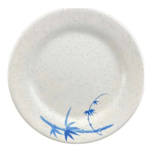 Thunder Group 1009BB Blue Bamboo 9-1/8" Melamine Round Plate, Pack of 12