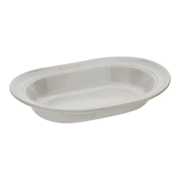 Staub 1010472 Ceramic Dinnerware 10" Oval Serving Dish, White Truffle