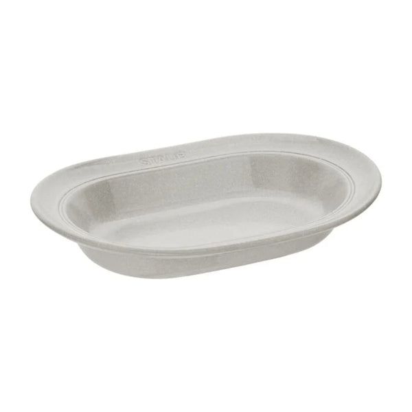 Staub 1010472 Ceramic Dinnerware 10" Oval Serving Dish, White Truffle