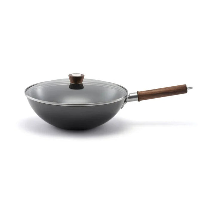 Zwilling 1010712 Dragon 12" Carbon Steel Wok with Lid, Black Matte-2