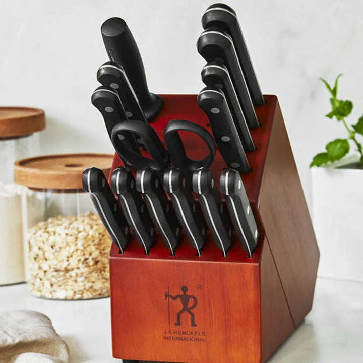 Henckels 1010960 Solution 15-Piece Knife Set with Hardwood Block