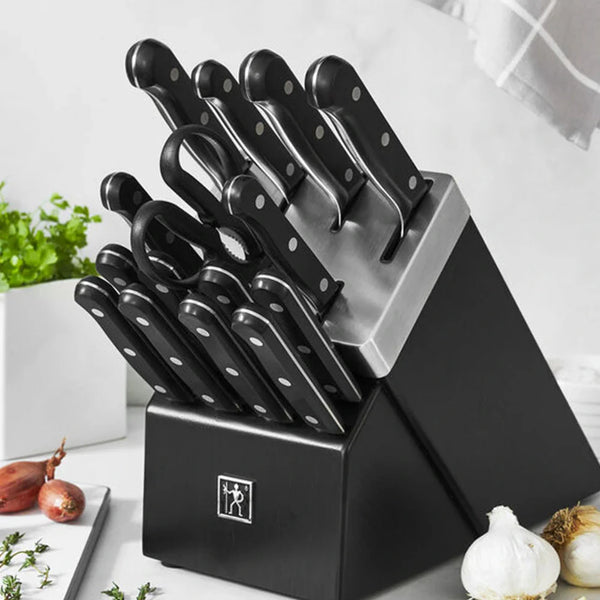 Henckels 1010971 Solution 16-Piece Knife Set with Self Sharpening Wood Block