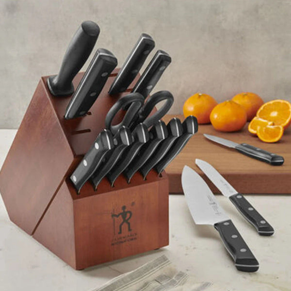 Henckels 1010994 Dynamic 15-Piece Knife Block Set with Hardwood Block