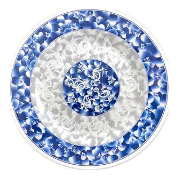 Thunder Group 1010DL Blue Dragon 10-3/8" Melamine Round Plate, Pack of 12