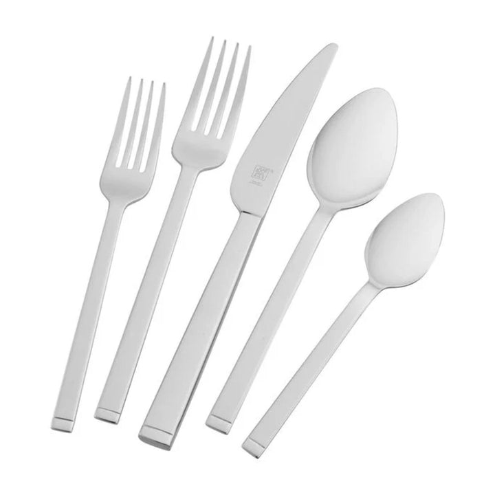 Zwilling 1011466 45 Piece Stainless Steel Squared Flatware Set