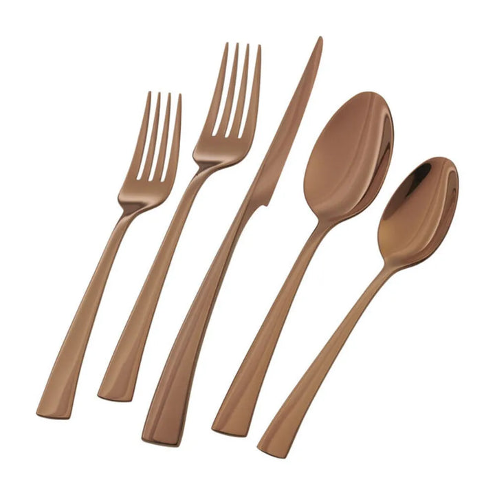 Zwilling 1011516 20 Piece Stainless Steel Bellasera Rose Gold Flatware Set