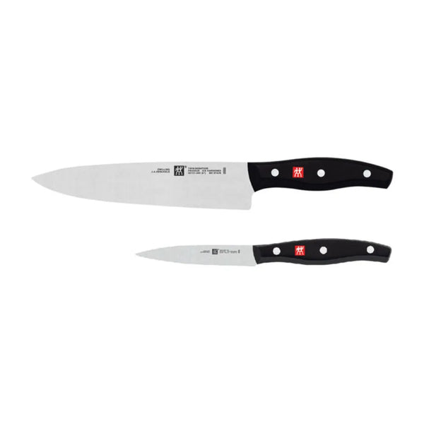 Zwilling 1011720 Paring & Chef's Knife Set with Black Plastic Handle