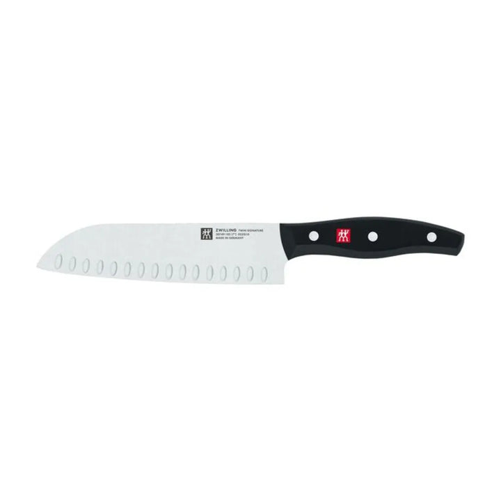 Zwilling 1011753 Signature 7" Santoku Knife with Black Plastic Handle