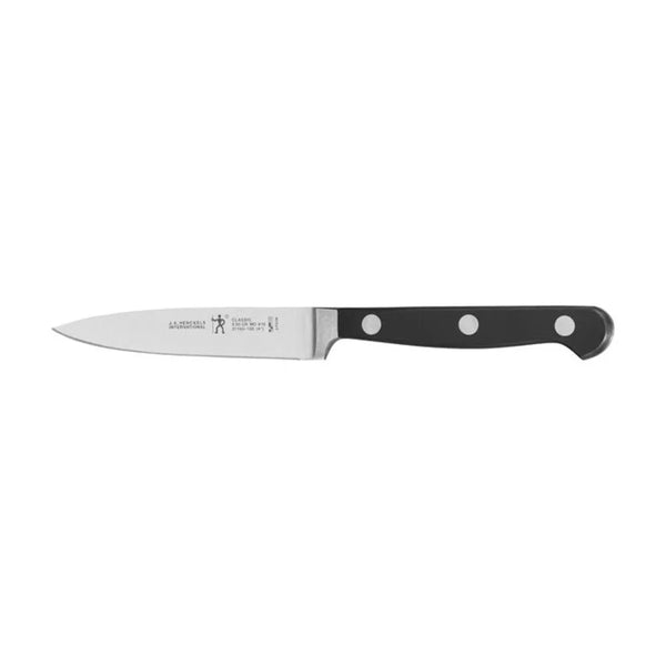 Henckels 1012047 Classic 4" Paring/Utility Knife with Black Plastic Handle