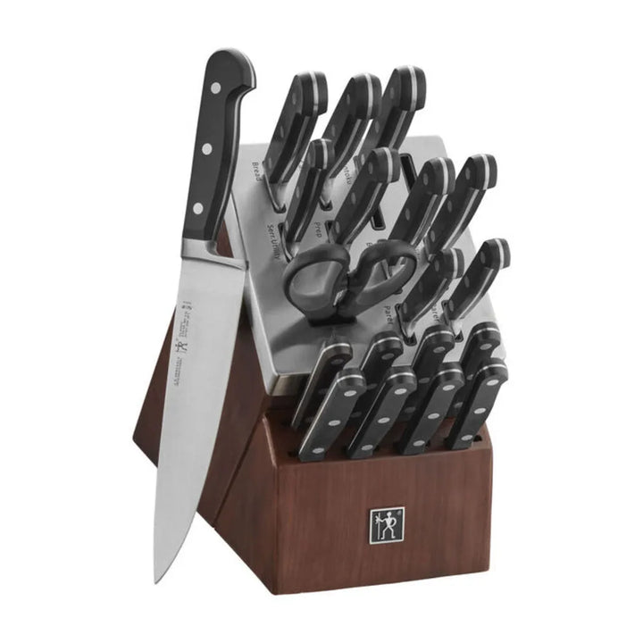 Henckels 1012072 Classic 20-Piece Knife Set with Self Sharpening Wood Block