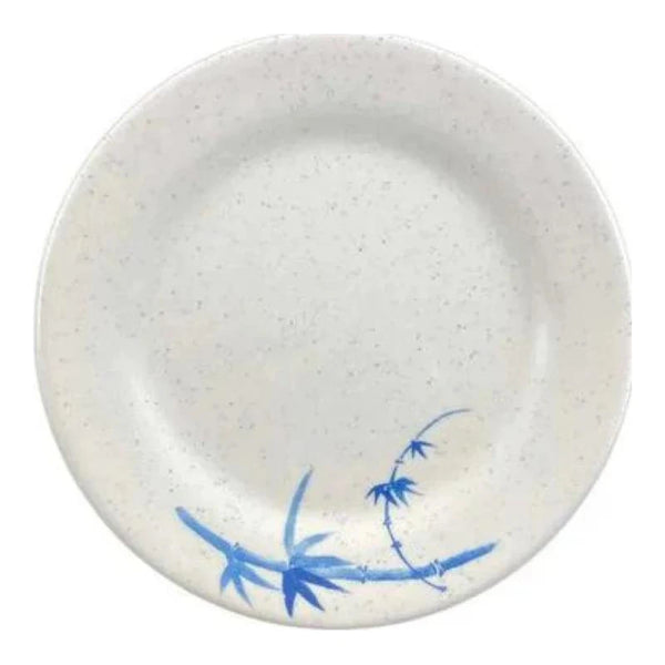 Thunder Group 1012BB Blue Bamboo 11-3/4" Melamine Round Plate, Pack of 12