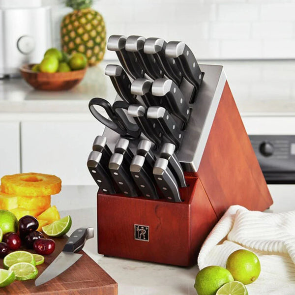 Henckels 1013677 Statement 20-Piece Knife Set with Self Sharpening Hardwood Block