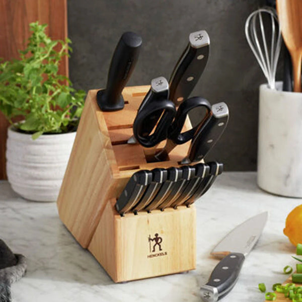 Henckels 1014014 Forged Premio 13-Piece Knife Block Set with Hardwood Block