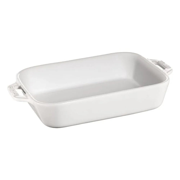 Staub 1014820 White Rectangular Baking Dishes, 7.5" x 6"