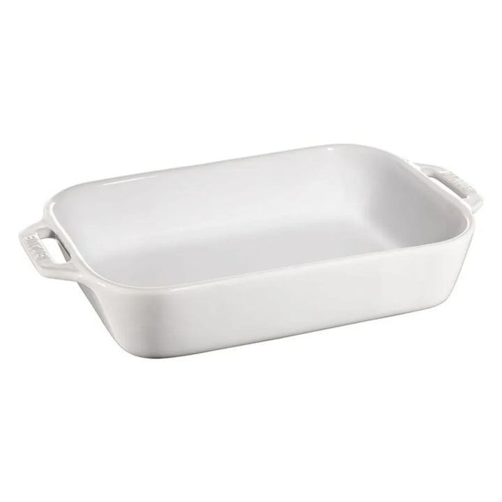 Staub 1014825 Stoneware Rectangular Baking Dish, White, 10.5" x 7.5"