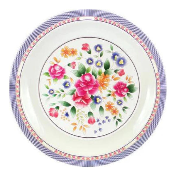 Thunder Group 1015AR Rose 14-3/8" Melamine Round Plate, Pack of 12