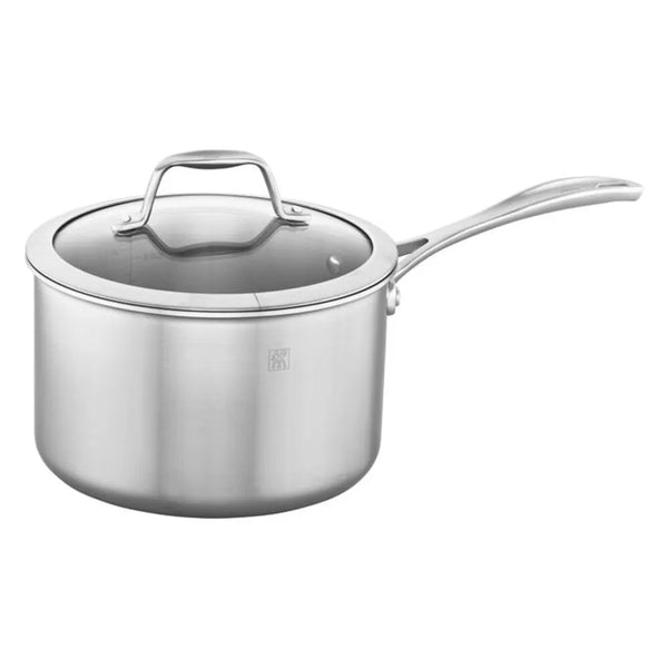 Zwilling 1016733 4-qt Stainless Steel Saucepan with Glass Lid